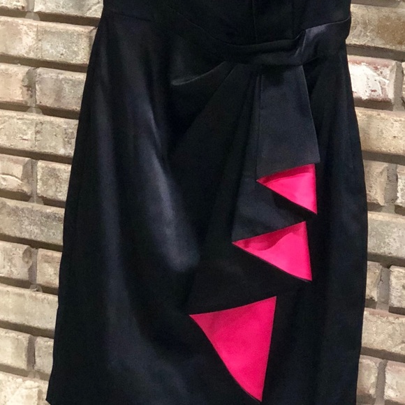 White House Black Market Black & Fuchsia Dress - Picture 7 of 8